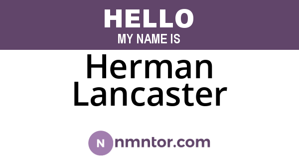 Herman Lancaster