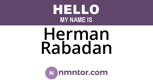 Herman Rabadan