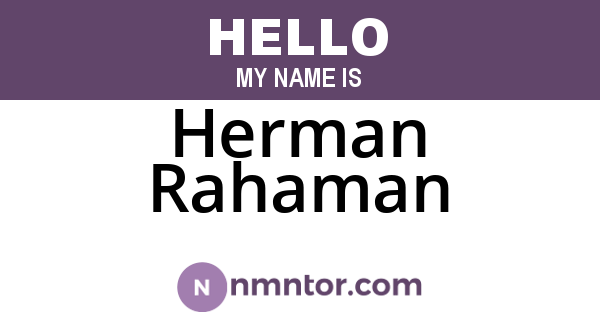 Herman Rahaman