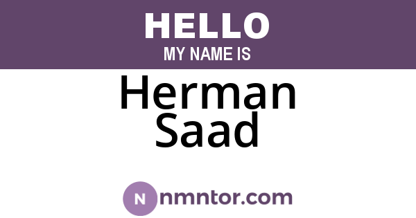 Herman Saad