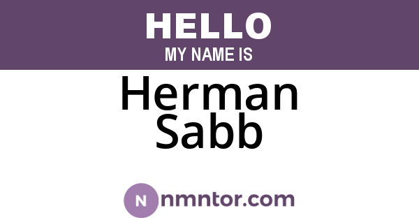 Herman Sabb