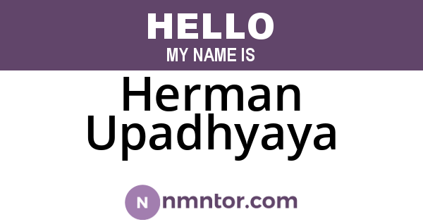 Herman Upadhyaya