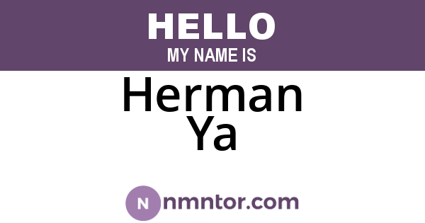 Herman Ya