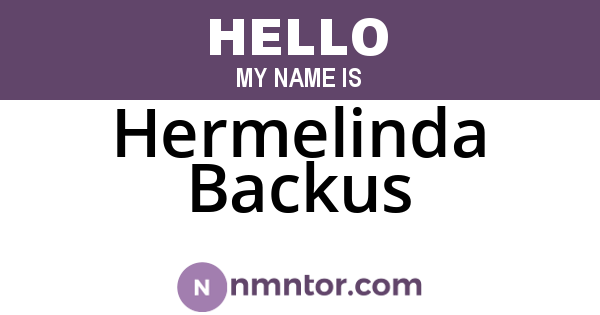 Hermelinda Backus