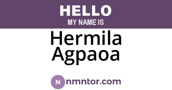 Hermila Agpaoa