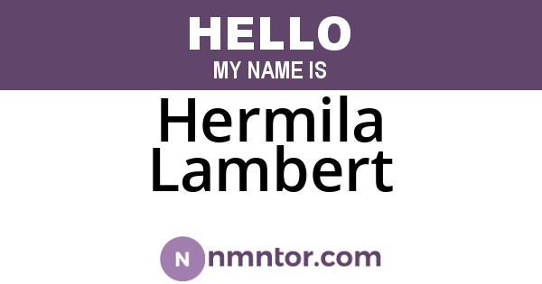 Hermila Lambert