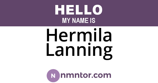 Hermila Lanning