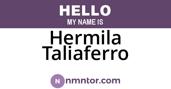 Hermila Taliaferro
