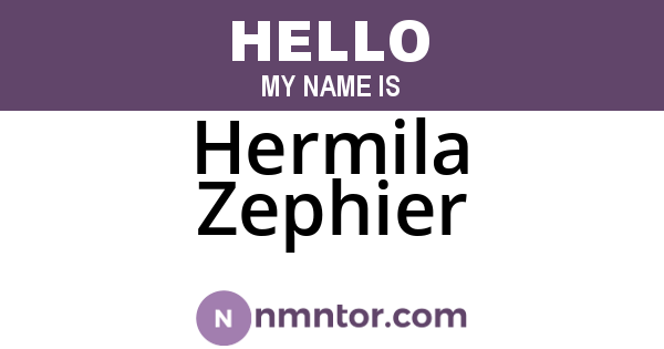 Hermila Zephier