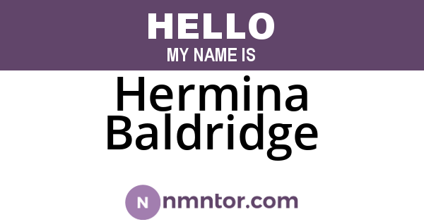Hermina Baldridge