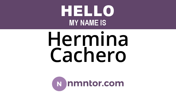 Hermina Cachero