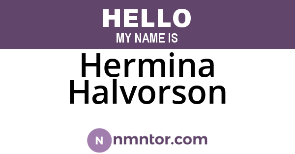 Hermina Halvorson