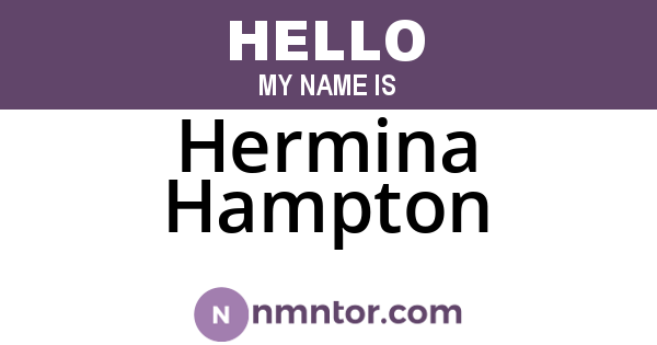 Hermina Hampton