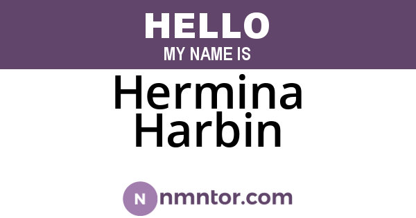 Hermina Harbin