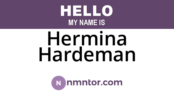 Hermina Hardeman