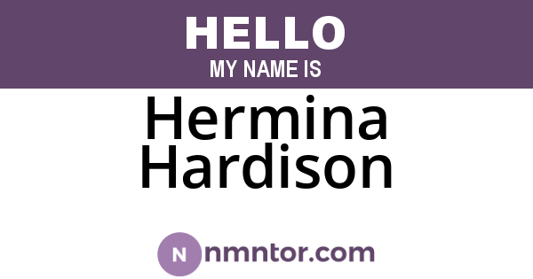 Hermina Hardison