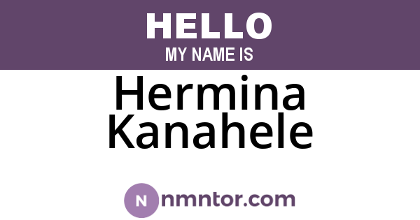 Hermina Kanahele