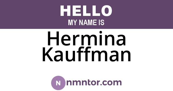 Hermina Kauffman