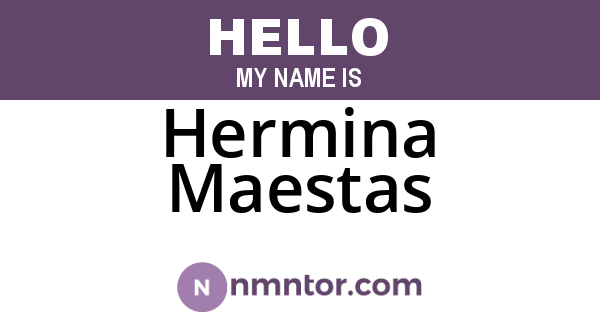 Hermina Maestas