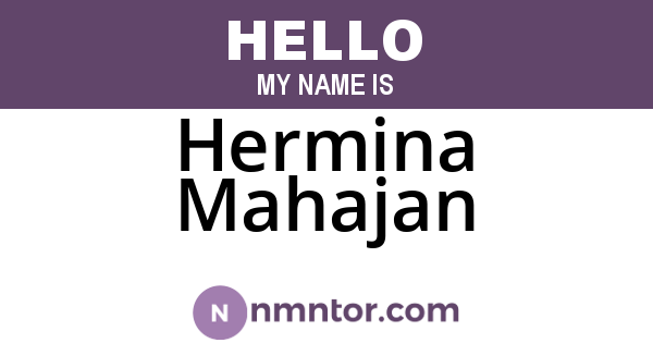 Hermina Mahajan