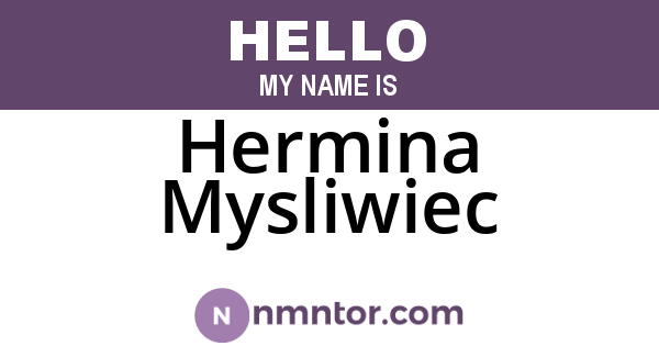 Hermina Mysliwiec