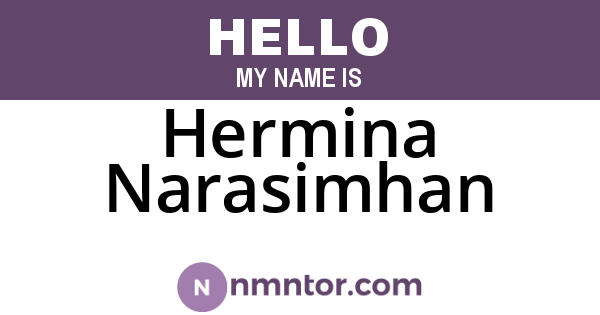 Hermina Narasimhan