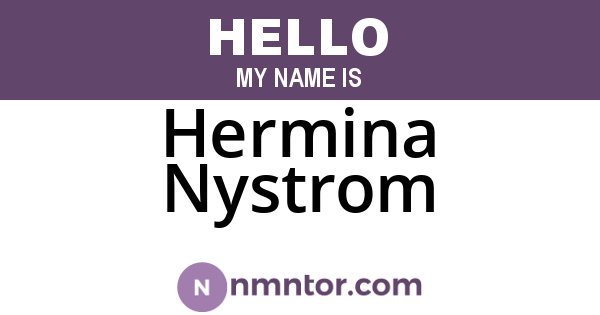 Hermina Nystrom