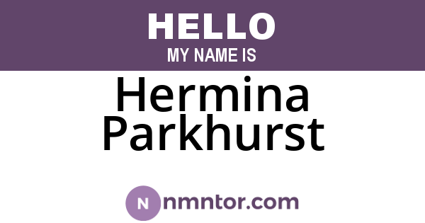 Hermina Parkhurst