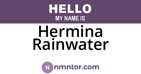 Hermina Rainwater
