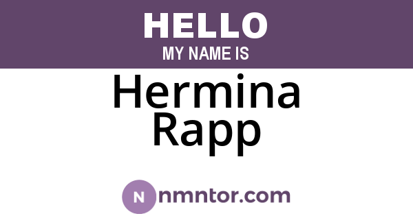 Hermina Rapp