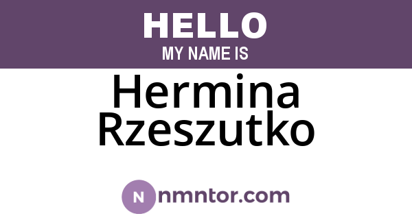 Hermina Rzeszutko