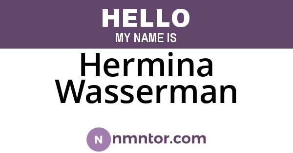 Hermina Wasserman