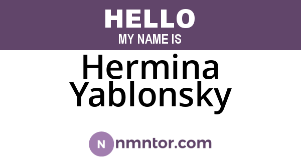 Hermina Yablonsky
