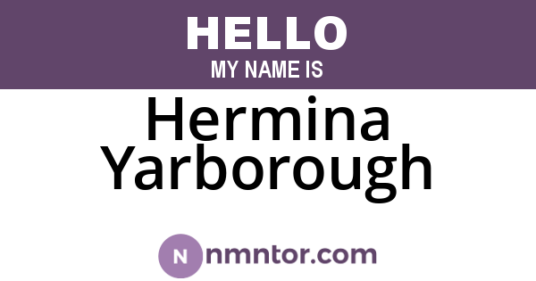 Hermina Yarborough