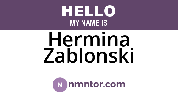 Hermina Zablonski