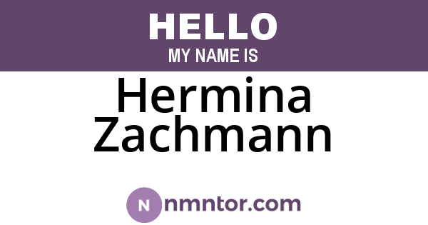 Hermina Zachmann