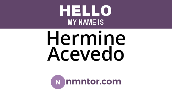 Hermine Acevedo