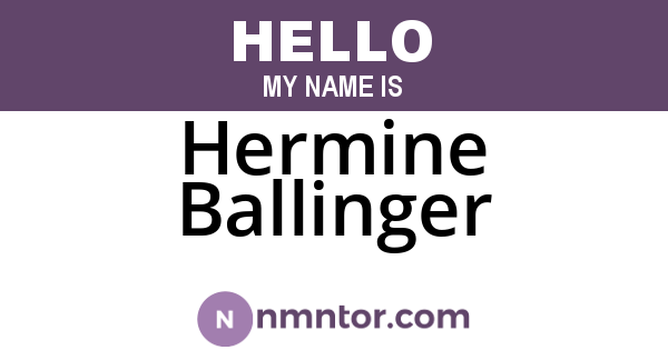 Hermine Ballinger
