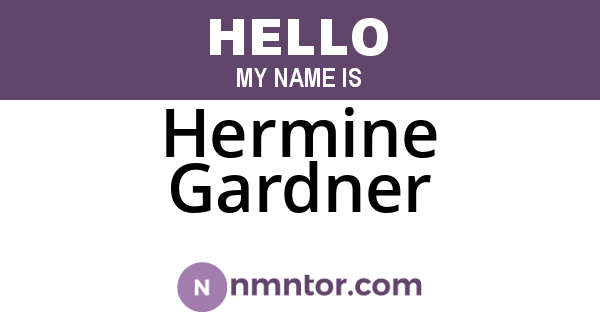 Hermine Gardner