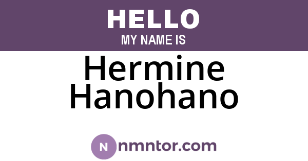Hermine Hanohano
