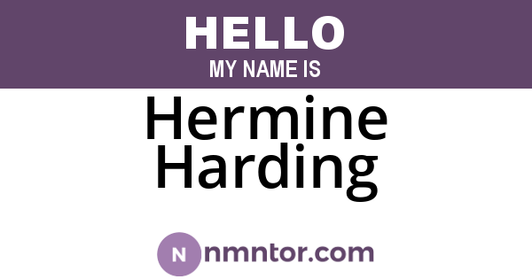 Hermine Harding