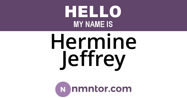 Hermine Jeffrey