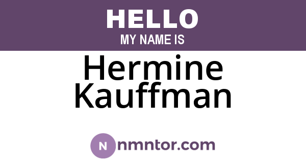 Hermine Kauffman