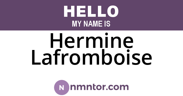 Hermine Lafromboise