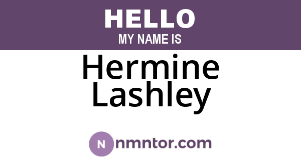 Hermine Lashley