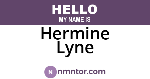 Hermine Lyne