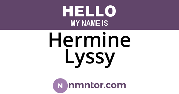 Hermine Lyssy