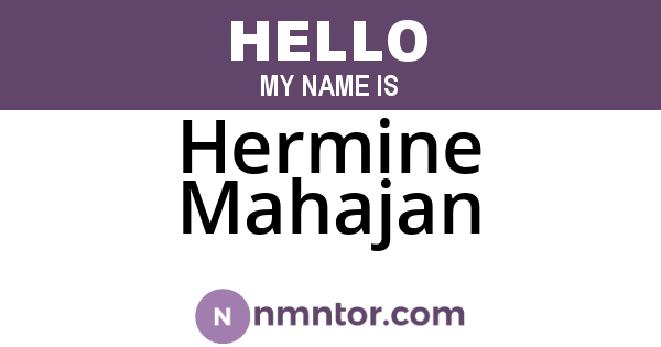 Hermine Mahajan