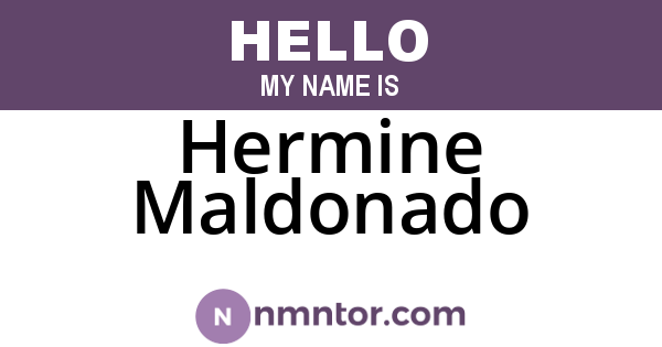 Hermine Maldonado