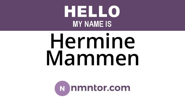 Hermine Mammen